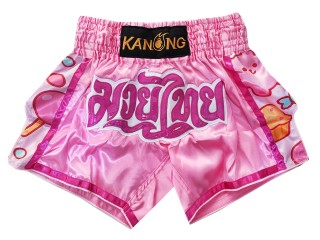 Kanong kickboks broekje : KNS-501-Roze