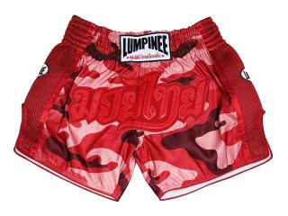 Lumpinee kickboksshorts : LUM-052-Rood-Camouflage