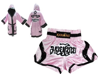 Boksset: boksjas en kickboksbroekje : Set-143-Roze