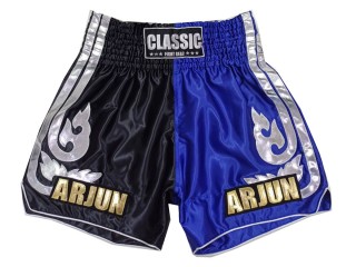 Aangepaste traditionele Thaise broek : KNSCUST-1243-Zwart-Blauw
