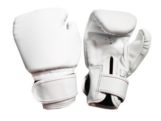 Kanong kinderbokshandschoenen voor training : Klassiek Wit