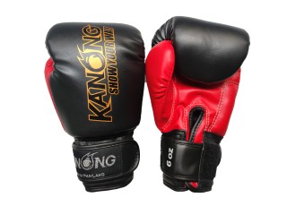 Kanong kinderbokshandschoenen voor training : Zwart en Wit