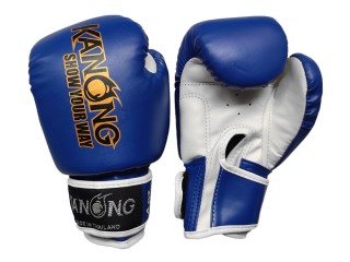 Kanong kinderbokshandschoenen voor training : Blauw en Wit