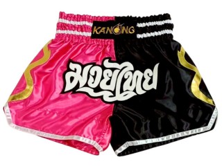 Kanong kickboks broekje : KNS-143-Roze-Zwart