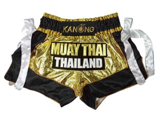 Kanong kickboks broekje : KNS-152-Goud-Zwart