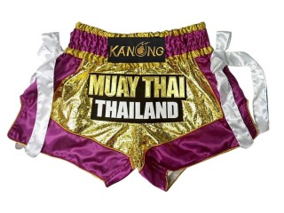 Kanong kickboks broekje : KNS-152-Goud-Violet