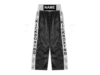 Lange kickboksbroek op maat : KNPANTS-001-Zwart