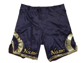 Gepersonaliseerde MMA-short met naam : Marineblauw