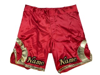Aangepaste MMA-shorts met naam : Rood
