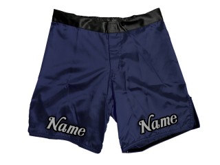 Gepersonaliseerde MMA-shorts met naam voor heren : Marineblauw