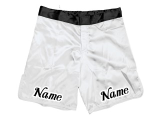 Aangepaste MMA shorts met naam : Wit
