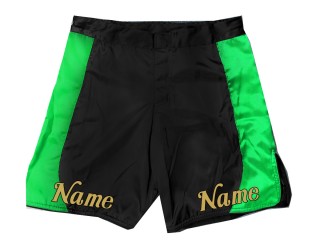 Gepersonaliseerde MMA shorts met naam : Zwart-Groen