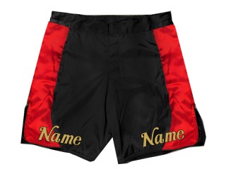 Gepersonaliseerde MMA-shorts met naam voor heren : Zwart-Rood