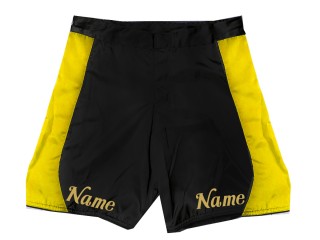 Aangepaste MMA-shorts met naam : Zwart-Geel