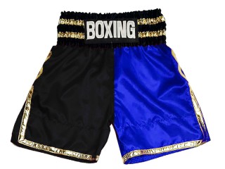 Aangepaste boksshorts voor heren : KNBSH-039-Zwart-Blauw