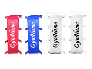 Op maat gemaakte boksringhoekkussens (set van 4) : Rood/Blauw/Wit