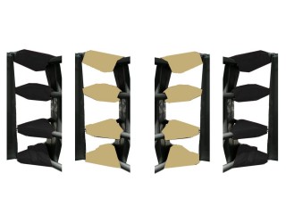 Muay Thai Ring Accessoires - Boksring Spanschroefhoezen (set van 16) : Zwart/Goud