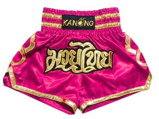 Kanong kickboksshort : KNS-121-Donkerroze