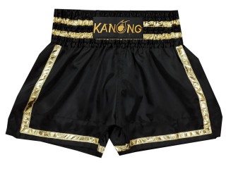 Kanong kickboksbroekje : KNS-140-Zwart-Goud