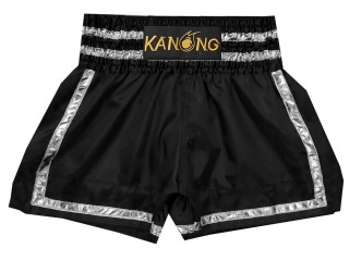 Kanong kickboksbroekje : KNS-140-Zwart-Zilver