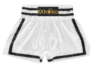 Kanong kickboksbroekje : KNS-140-Wit-Zwart