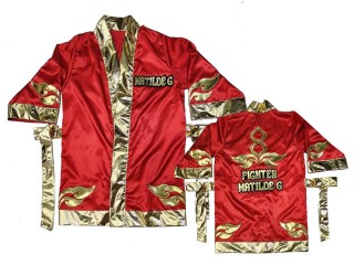Kanong gepersonaliseerde boksjas : KNFIRCUST-001-Rood-Goud