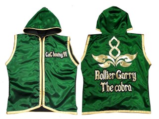 Gepersonaliseerde bokshoodies : KNHODCUST-001-Groen-Goud