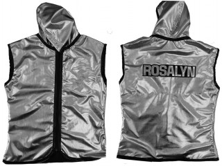 Gepersonaliseerde jas met capuchon voor vechters : KNHODCUST-003-Zilver