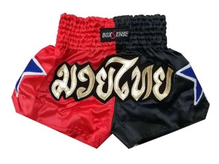 Boxsense kinder boksshorts : BXSKID-004 Rood en Zwart