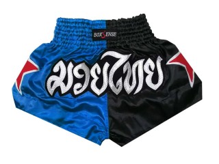 Boxsense kinder boksshorts : BXSKID-005 Blauw en Zwart