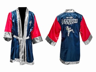 Kanong op maat gemaakte boksjas: Marineblauw en Rood