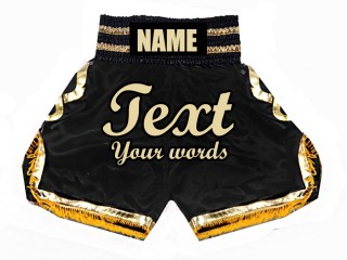 Gepersonaliseerde boksbroek : KNBSH-023-Zwart-Goud