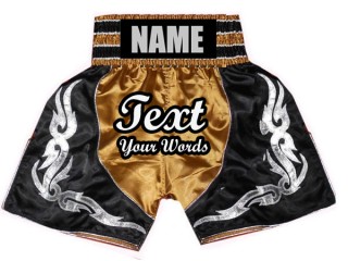 Gepersonaliseerde boksbroek : KNBSH-024-Goud-Zwart