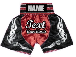 Gepersonaliseerde boksbroek : KNBSH-024-Rood-Zwart