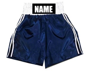 Gepersonaliseerde kinderboksbroek met naam : KNBSH-026-Marineblauw