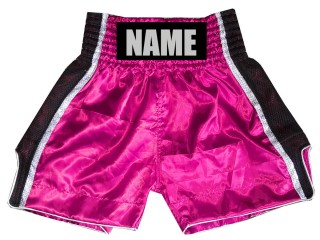 Gepersonaliseerde kinderboksbroek met naam : KNBSH-027-Roze