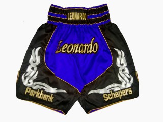 Gepersonaliseerde boksbroek heren : KNBXCUST-2035-Blauw-Zwart