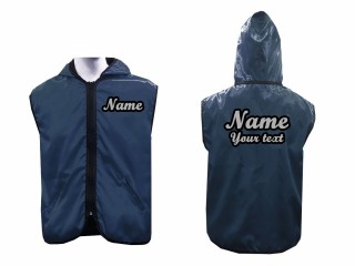 Gepersonaliseerde boksjack met capuchon : Marineblauw