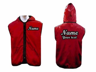 Gepersonaliseerde boksjack met capuchon : Rood